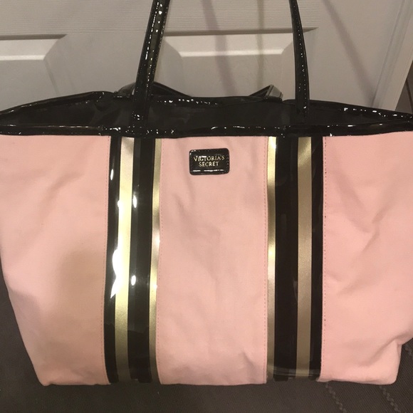 COPY - Victoria’s Secret pink, gold and black Tote - Picture 1 of 8